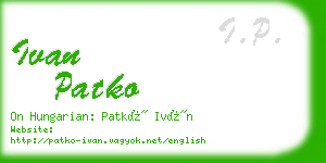 ivan patko business card